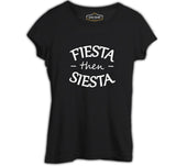 Siesta than Fiesta Black Women's Tshirt