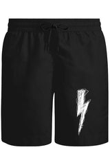 Lightning Unisex Black Shorts 