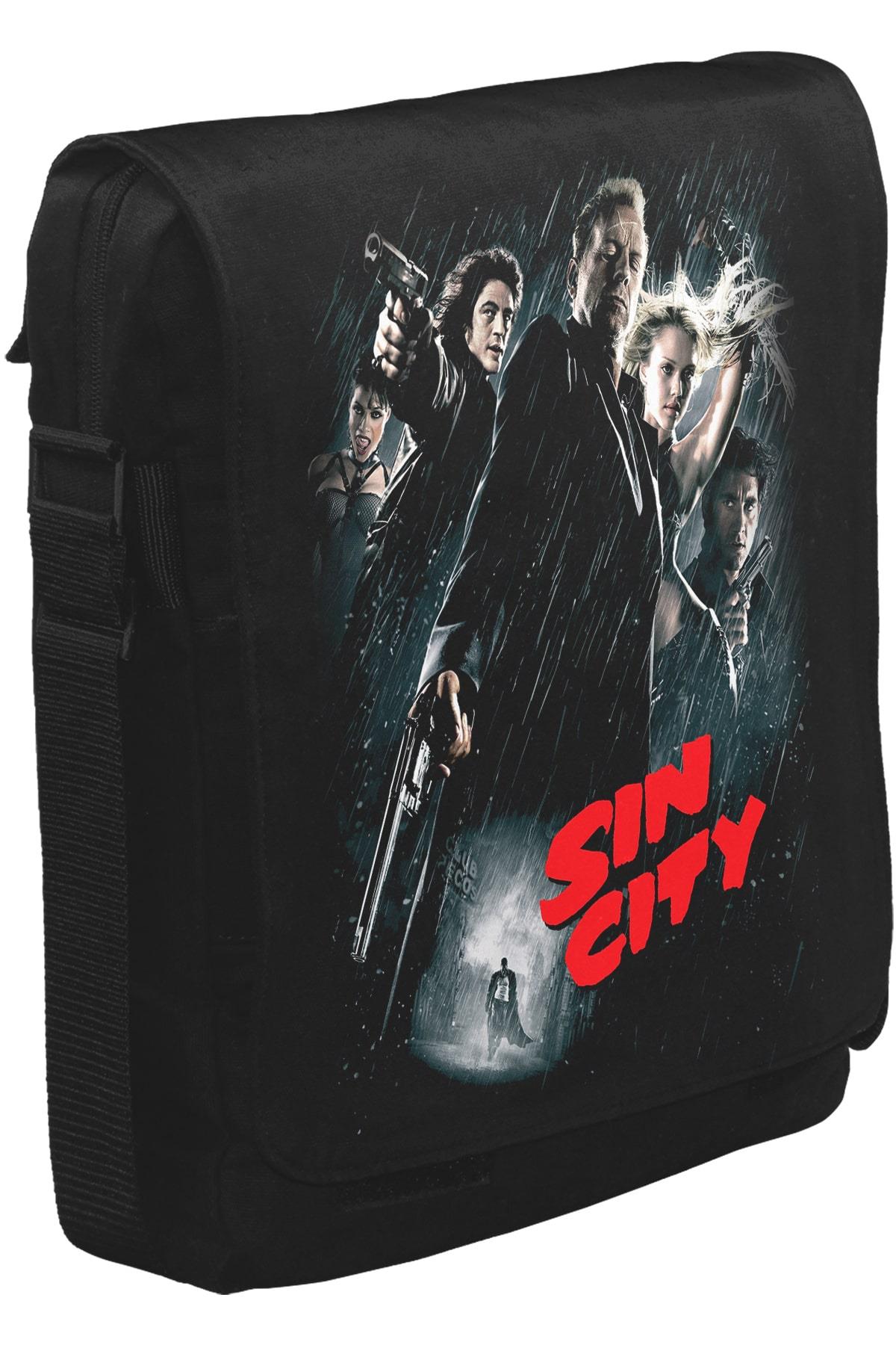 Sin City Unisex Siyah Postacı Çanta
