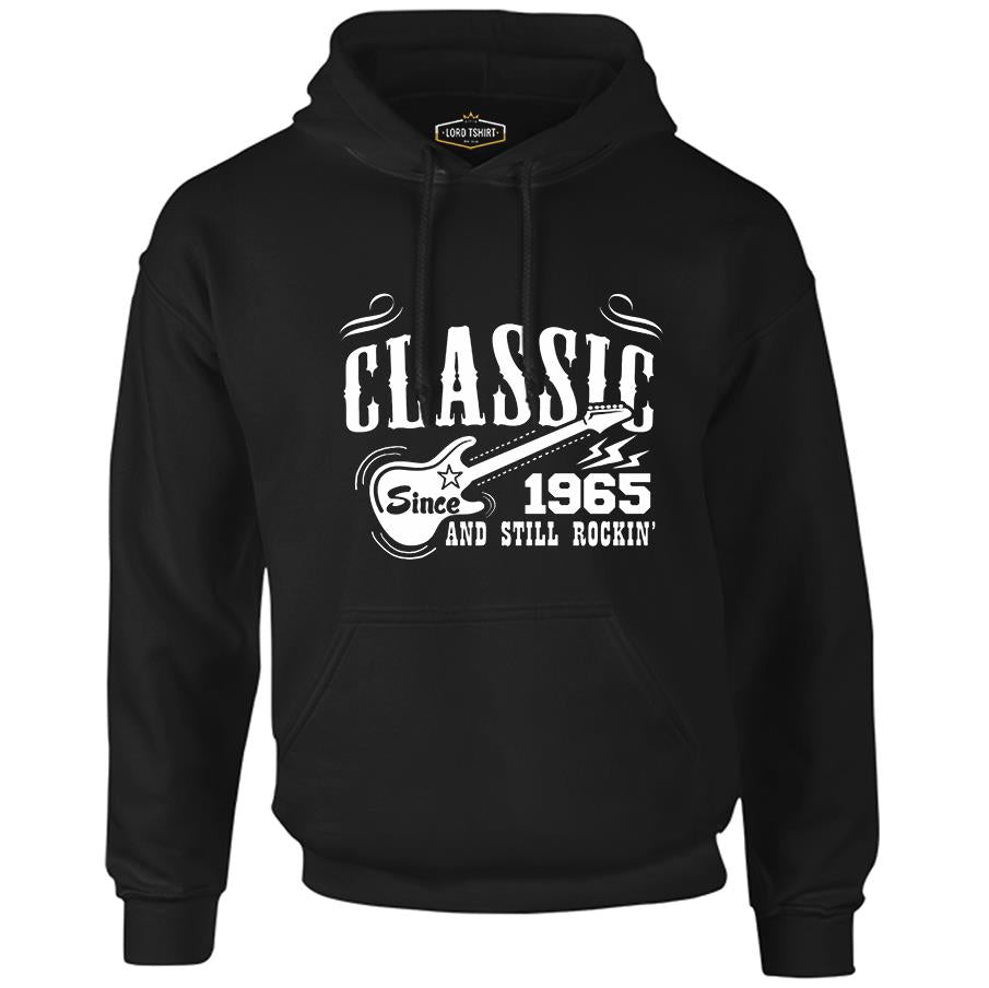 Since 1965 Siyah Erkek Fermuarsız Kapşonlu