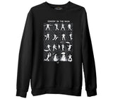 Singin In The Rain  Siyah Erkek Kalın Sweatshirt