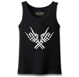 Skeleton Hands Doing Rock Gesture Black Male Athlete