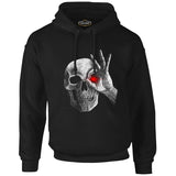 Skull with Red Eye Black Men's Zipperless Hoodie