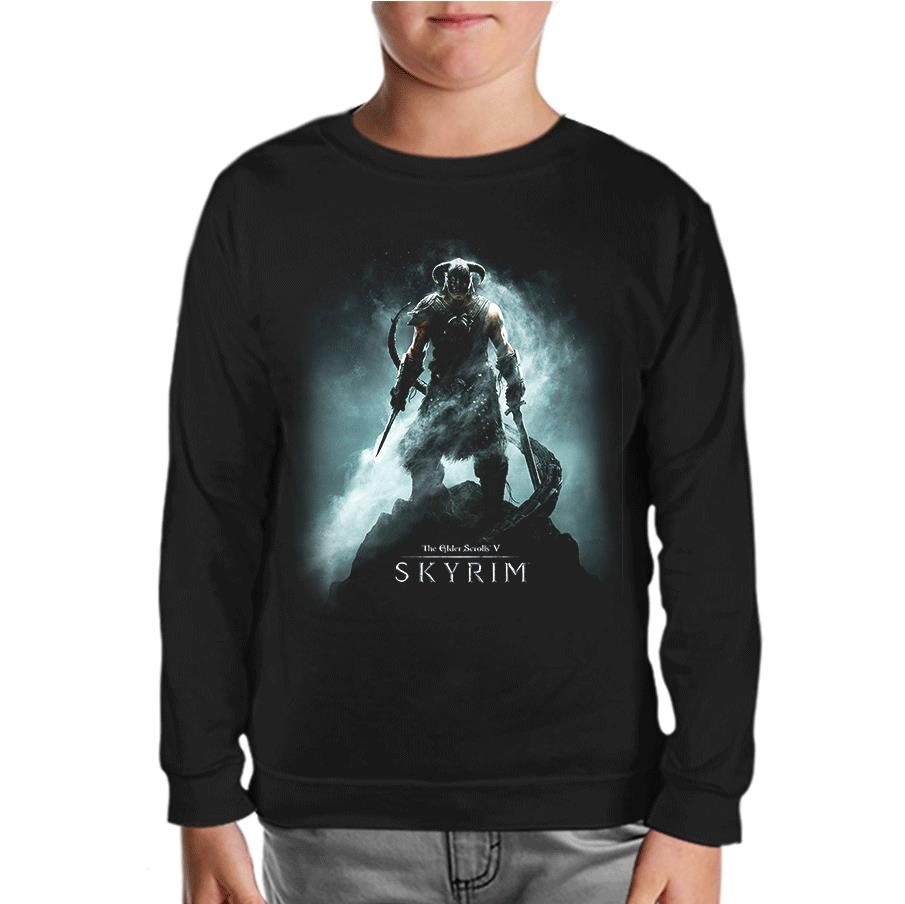 Skyrim - Dawnguard Siyah Çocuk Sweatshirt