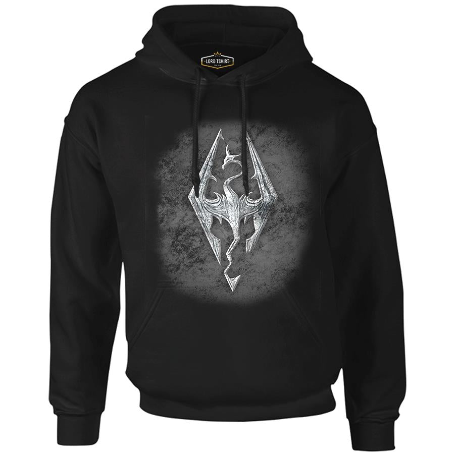 Skyrim - Dragon Black Men's Zipperless Hoodie