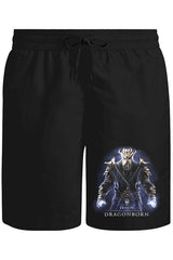 Skyrim - Dragonborn Unisex Siyah Şort