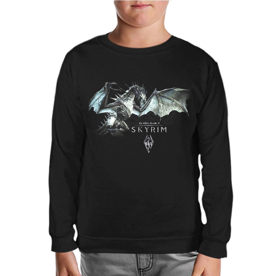 Skyrim - Paartuhnax Siyah Çocuk Sweatshirt
