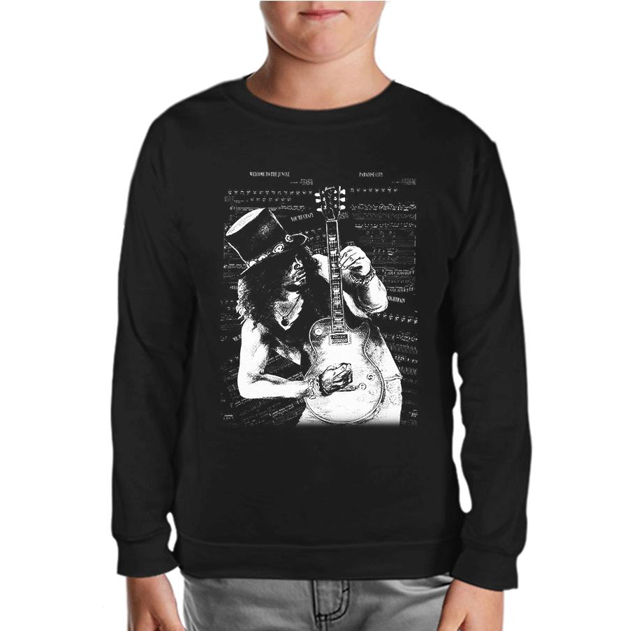 Slash - Guitar Black Kids Sweatshirt