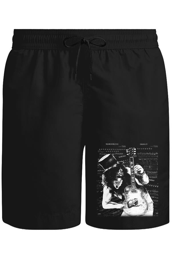 Slash - Guitar Unisex Siyah Şort