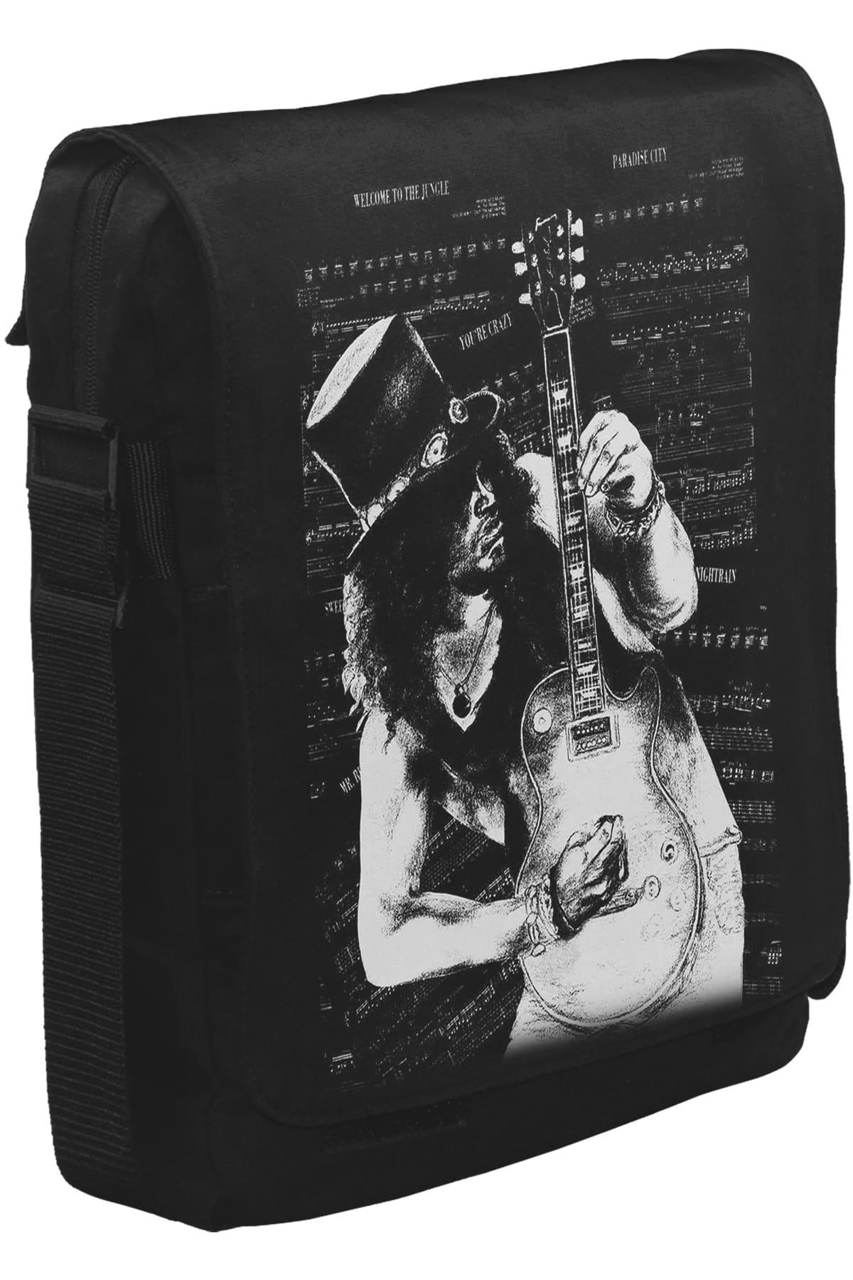 Slash - You're Crazy Unisex Siyah Postacı Çanta