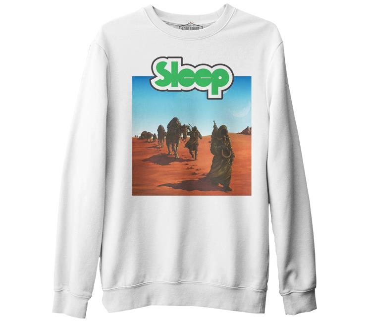 Sleep - Dopesmoker Beyaz Erkek Kalın Sweatshirt