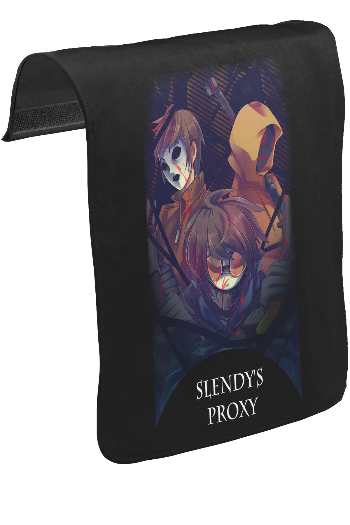 Slendy's ProxyUnisex Siyah Tak-Çıkar Postacı Çanta Kapağı CK-1013