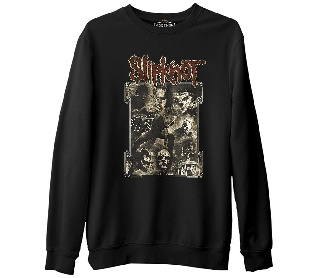 Slipknot  Siyah Erkek Kalın Sweatshirt