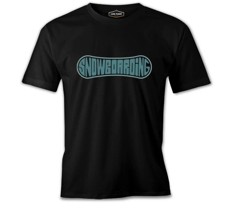 Snowboarding Board as a Logo Black Men's Tshirt