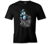 Space Baloon Siyah Erkek Tshirt
