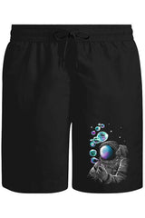 Space Baloon Unisex Siyah Şort