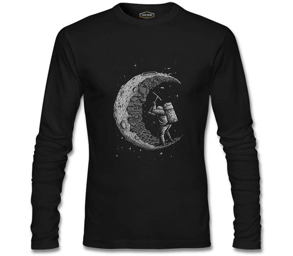 Space - Construction Siyah Erkek Sweatshirt