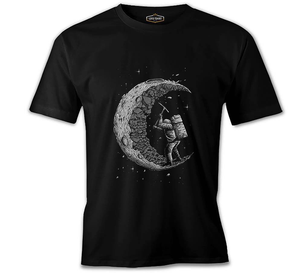 Space - Construction Siyah Erkek Tshirt