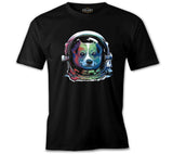 Space Dog Astronaut Black Men's Tshirt