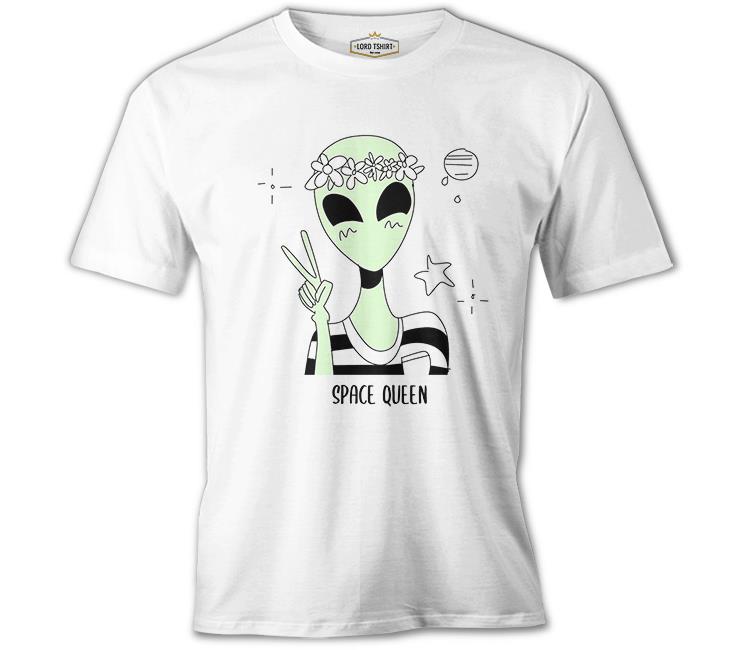 Space Queen White Men's Tshirt