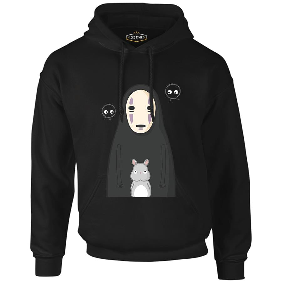 Sprited Away - Kaonashi Black Men's Zipperless Hoodie