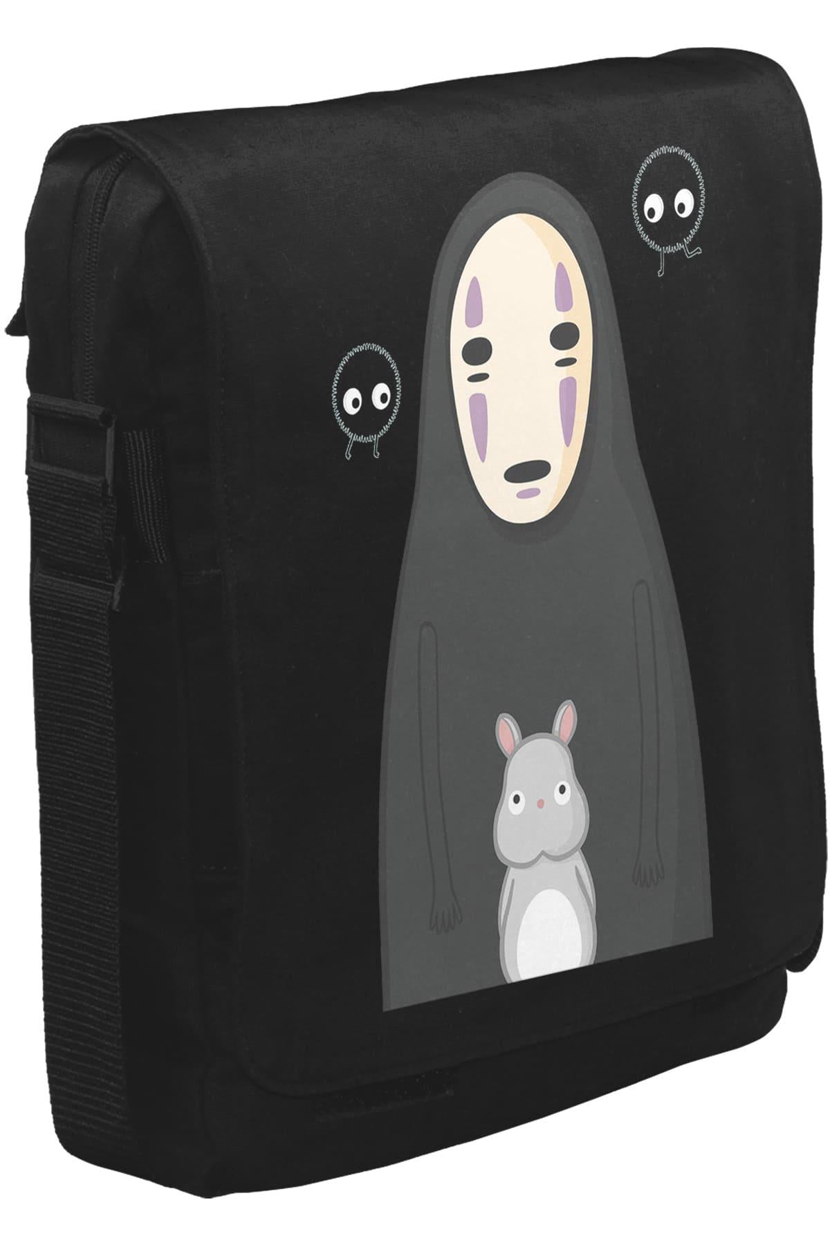 Sprited Away - Kaonashi Unisex Siyah Postacı Çanta