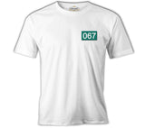 Squid Game - 067 Chest Logo White Men's Tshirt