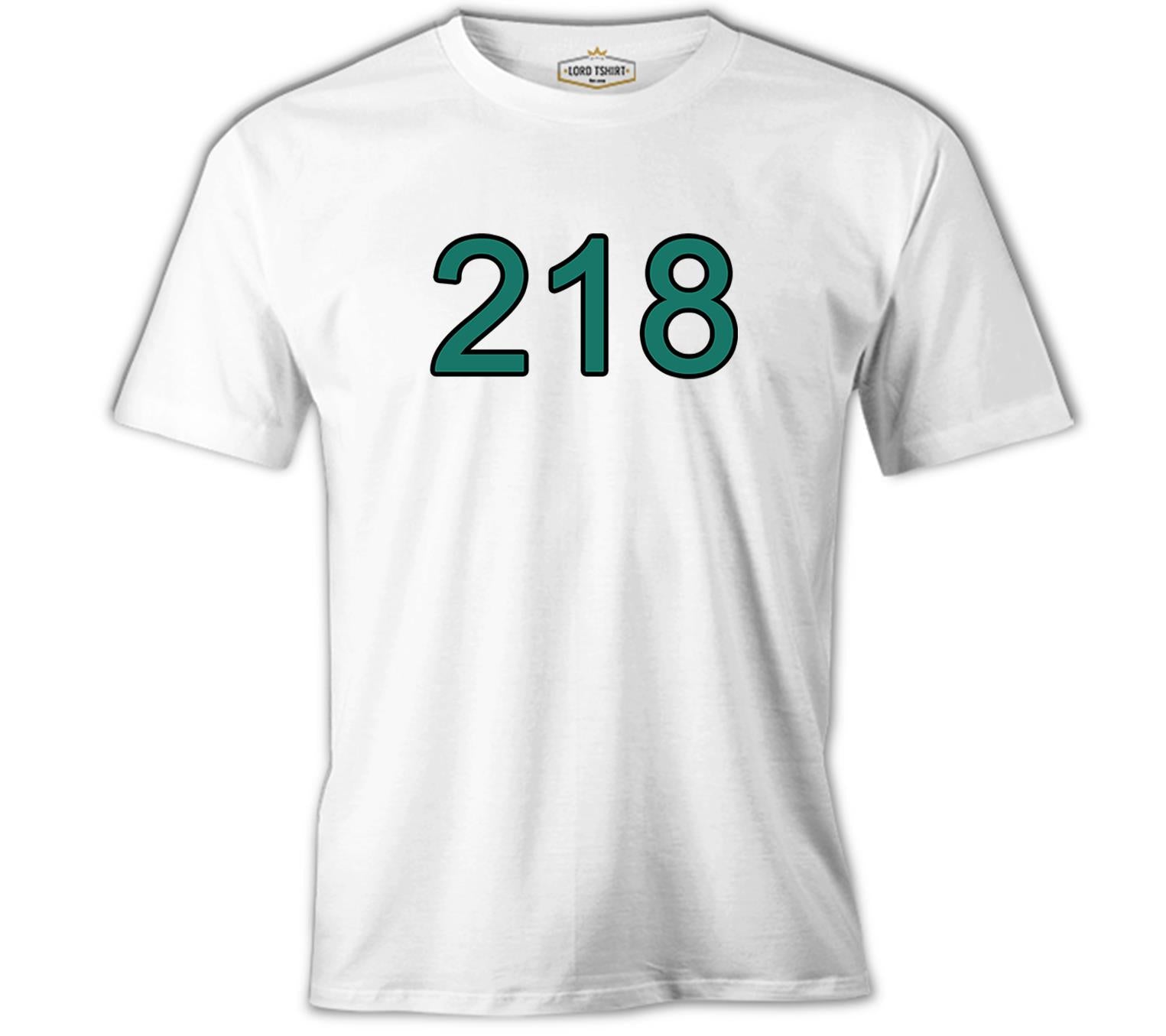 Squid Game - 218 Beyaz Erkek Tshirt