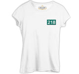 Squid Game - 218 Chest Logo White Women's Tshirt