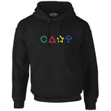 Squid Game -Candy Colors Black Men's Zipperless Hoodie