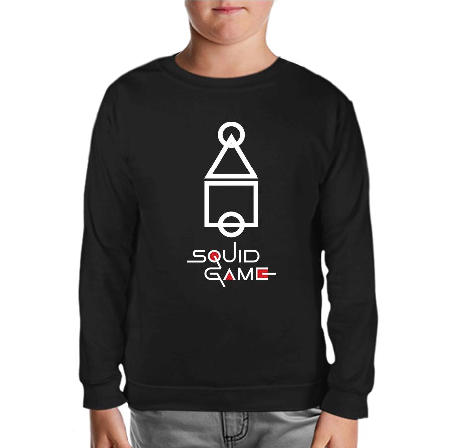 Squid Game-Final Game Siyah Çocuk Sweatshirt