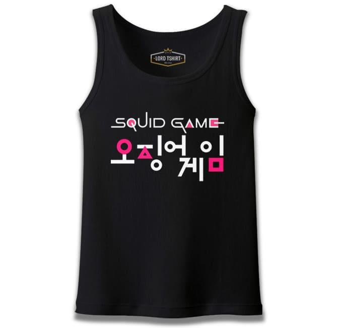 Squid Game-Logo Korean Siyah Erkek Atlet