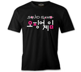 Squid Game-Logo Korean Siyah Erkek Tshirt