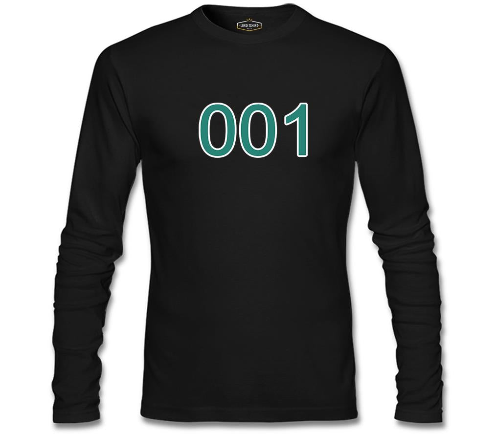 Squid Game-Number 001 Black Men's Sweatshirt