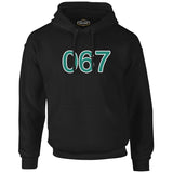 Squid Game-Number 067 Black Men's Zipperless Hoodie