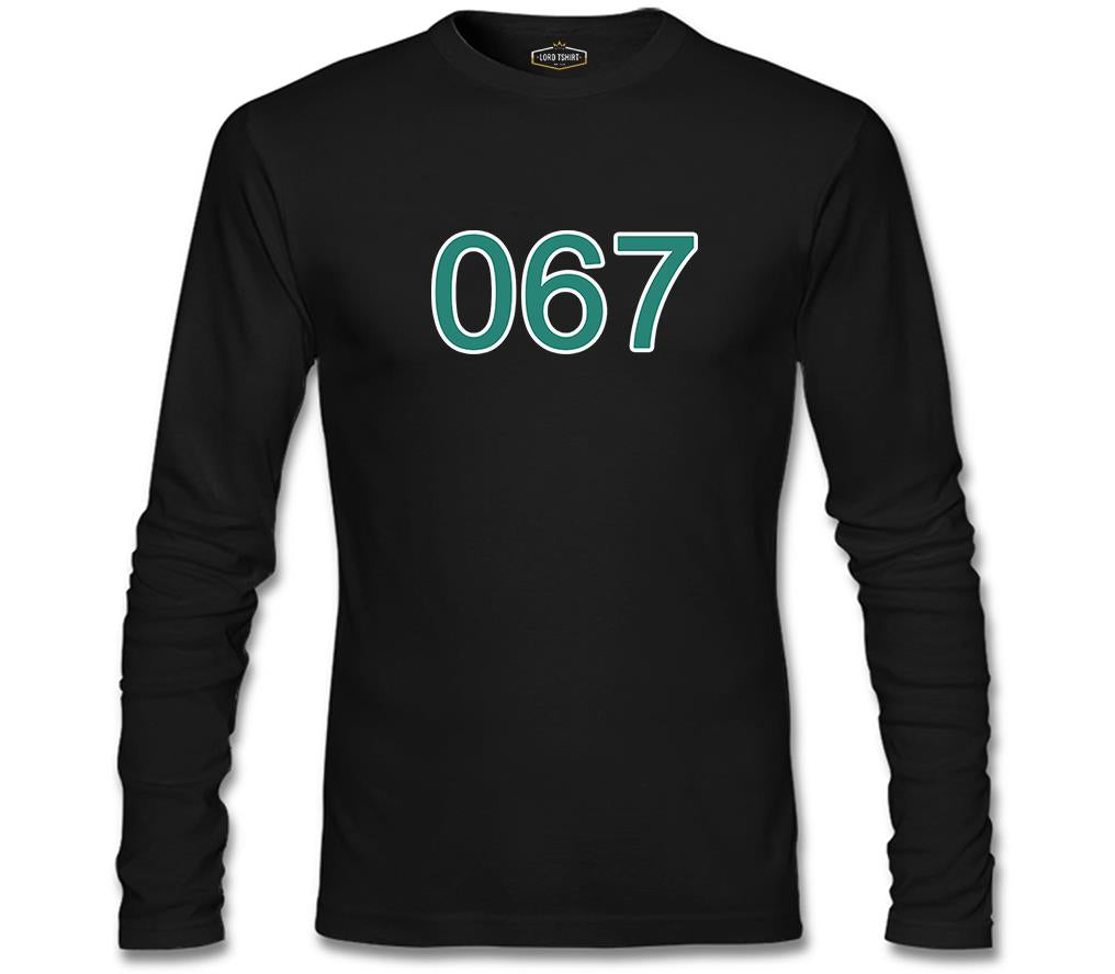 Squid Game-Number 067 Black Men's Sweatshirt