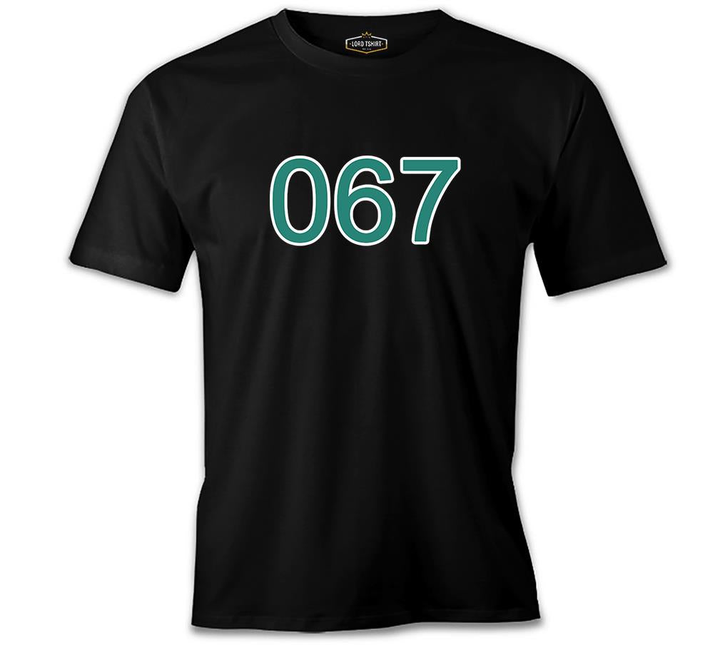 Squid Game-Number 067 Siyah Erkek Tshirt