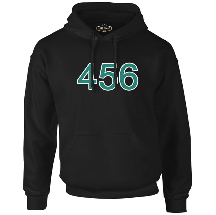 Squid Game-Number 456 Black Men's Zipperless Hoodie