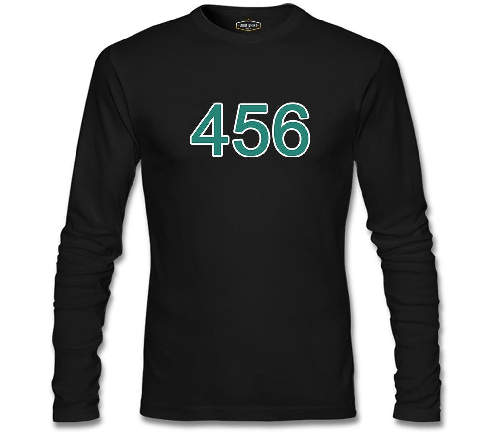 Squid Game-Number 456 Black Men's Sweatshirt