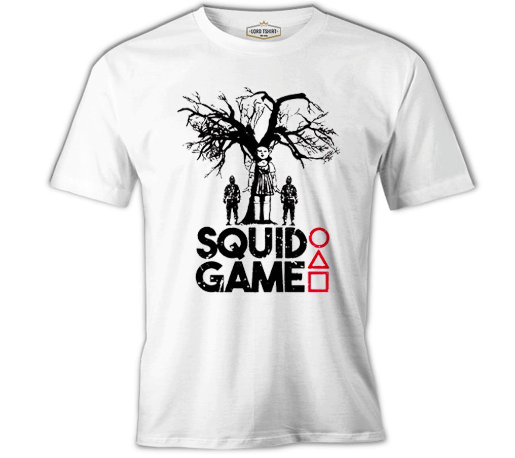 Squid Game - Red Light Beyaz Erkek Tshirt