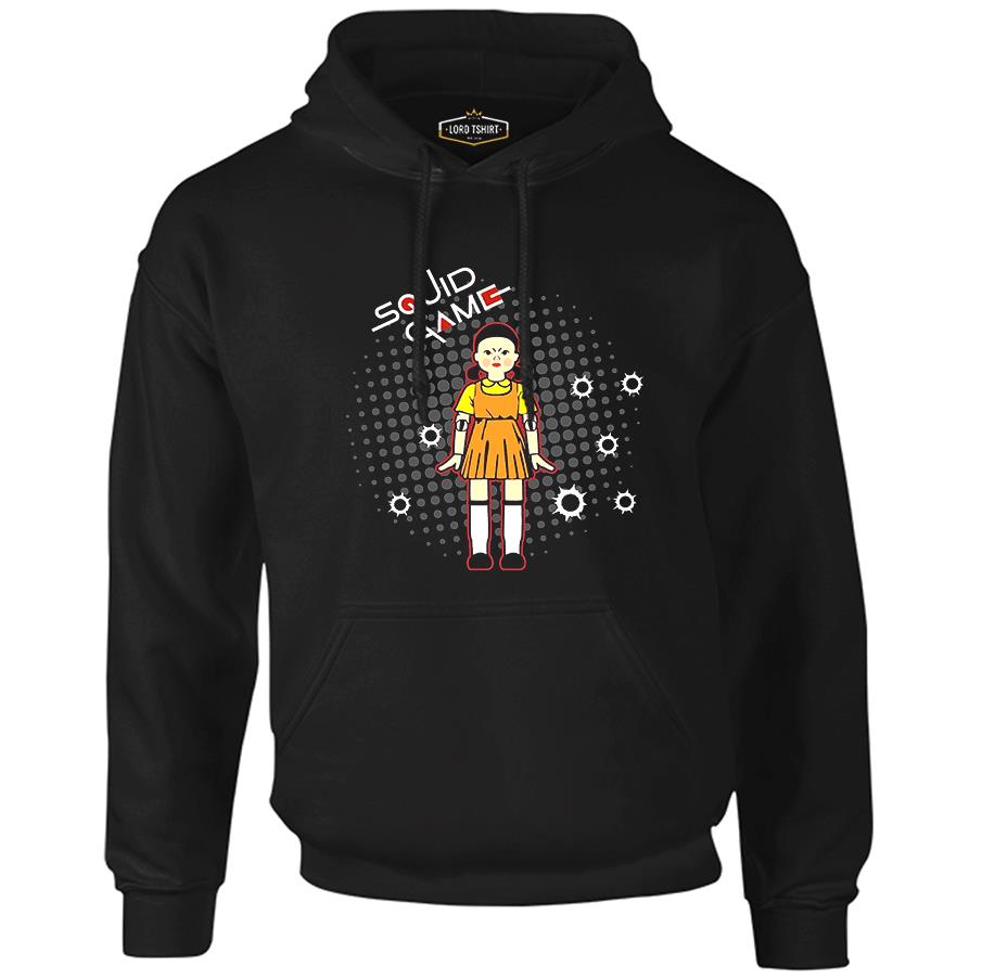 Squid Game - Robot Baby Bullet Black Men's Zipperless Hoodie