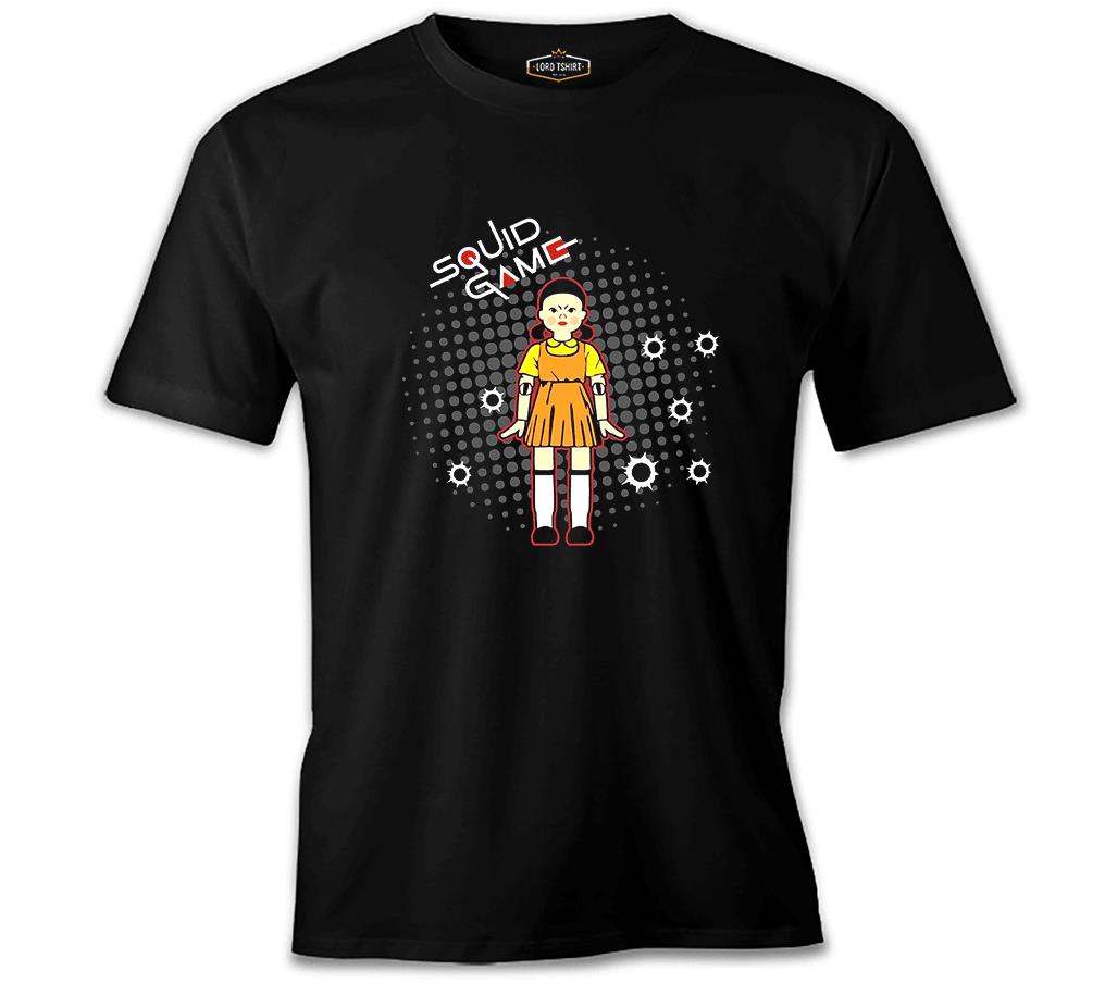 Squid Game - Robot Bebek Mermi Siyah Erkek Tshirt