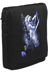 Stairs to the Moon - Astronotlar Unisex Siyah Postacı Çanta