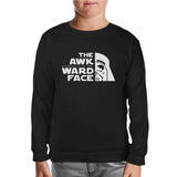 Star Wars - Awkwardness of The Force Black Kids Sweatshirt