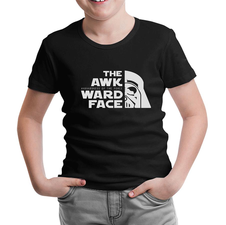 Star Wars - Awkwardness of The Force Siyah Çocuk Tshirt