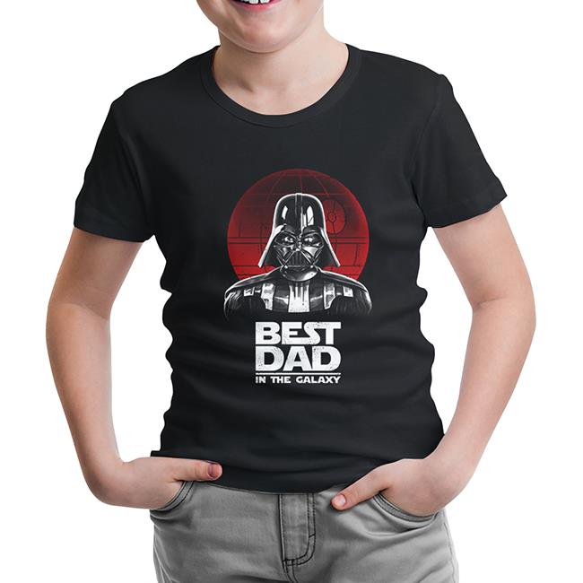 Star Wars - Best Dad Black Kids Tshirt