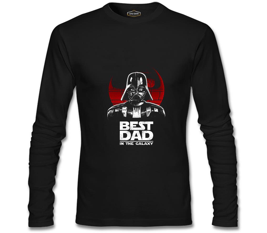 Star Wars - Best Dad Siyah Erkek Sweatshirt