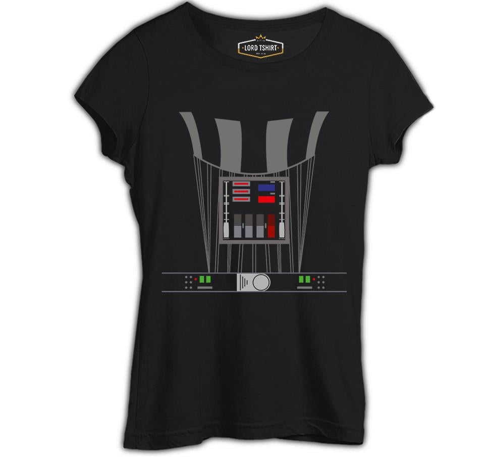 Star Wars - Darth Vader Armor Siyah Kadın Tshirt