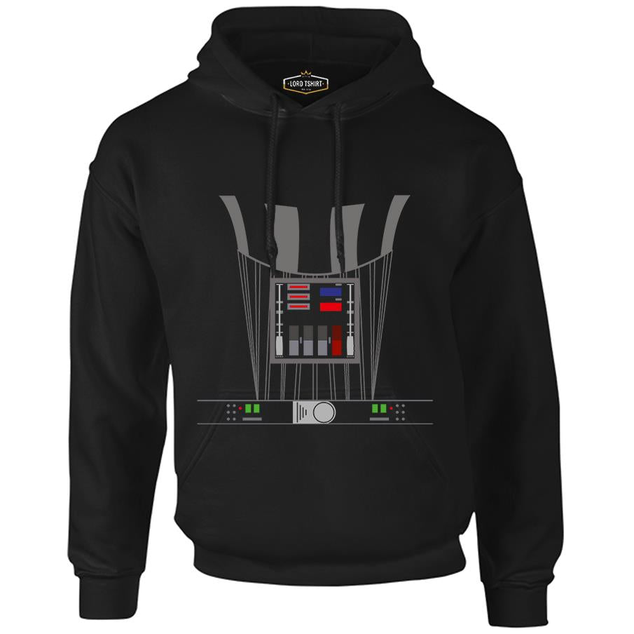 Star Wars - Darth Vader Armor Siyah Erkek Fermuarsız Kapşonlu