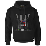 Star Wars - Darth Vader Armor Black Men's Zipperless Hoodie